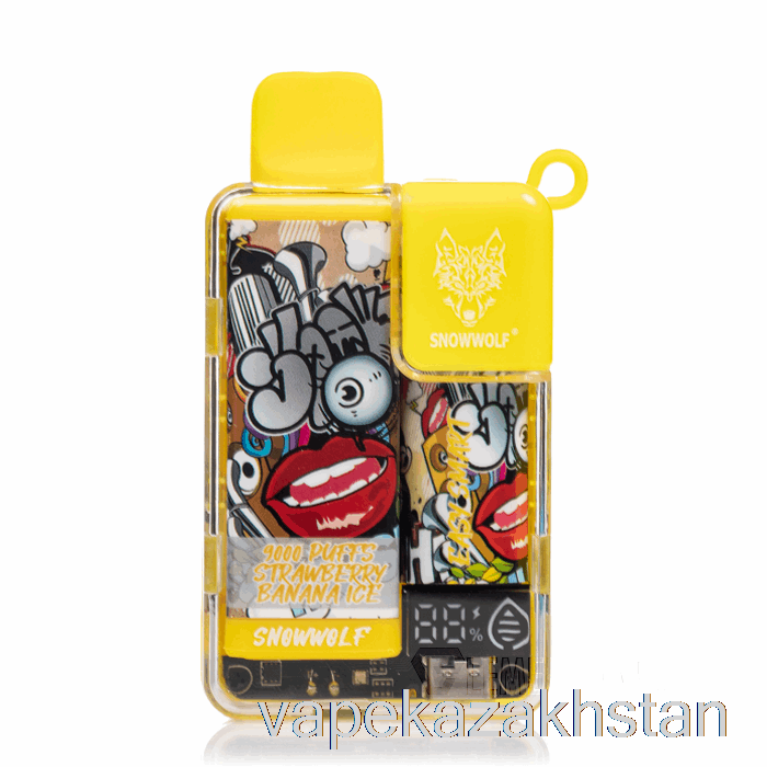 Vape Kazakhstan Snowwolf Easy Smart EA9000 Disposable Strawberry Banana Ice